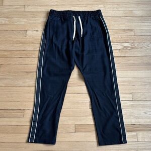 Made in England Blackwatch Wool Track pants with Elastic Waistband